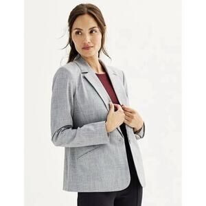 Express Editor One Button 24" Blazer Gray Size 4 Excellent Condition
